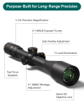 Aquilifer EP 5-25x56 FFP MRAD Tree Illuminated 34mm - ZERO STOP - HPVO