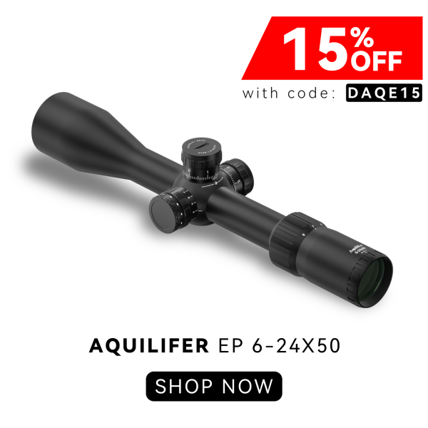 Aquilifer EP 6-24x50SFIR FFP MRAD 30mm Tube - ZERO STOP - HPVO